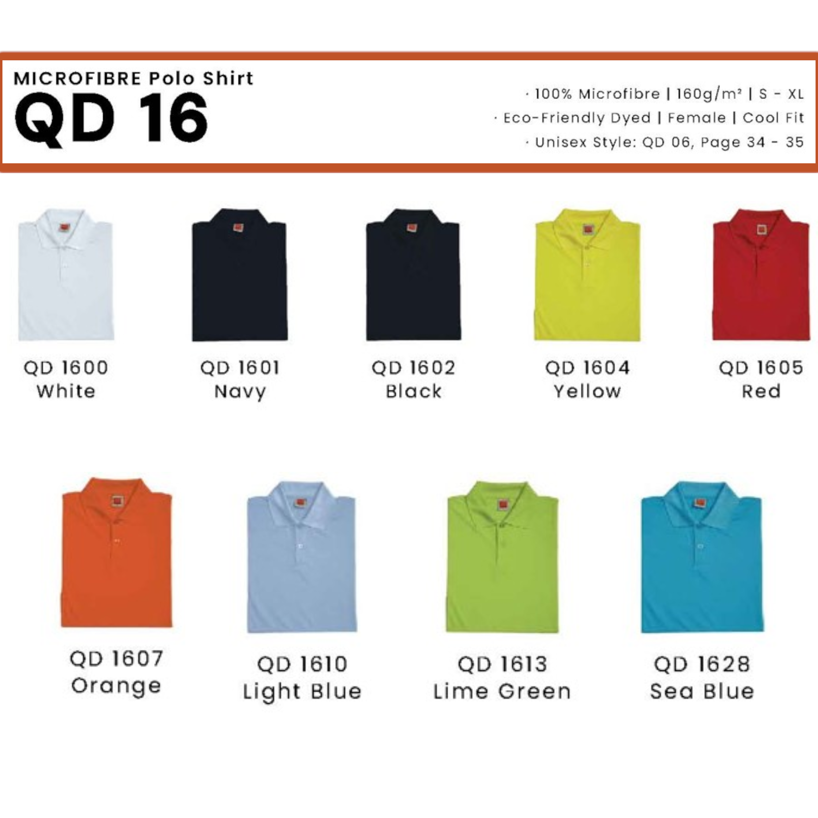 QD 16 MICROFIBRE Polo Shirt