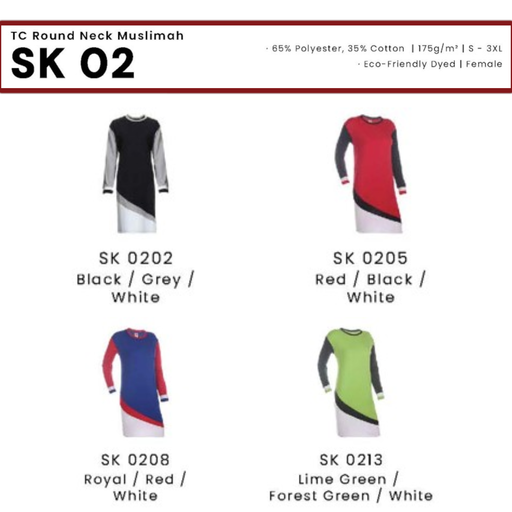 SK 02 TC Round Neck Muslimah
