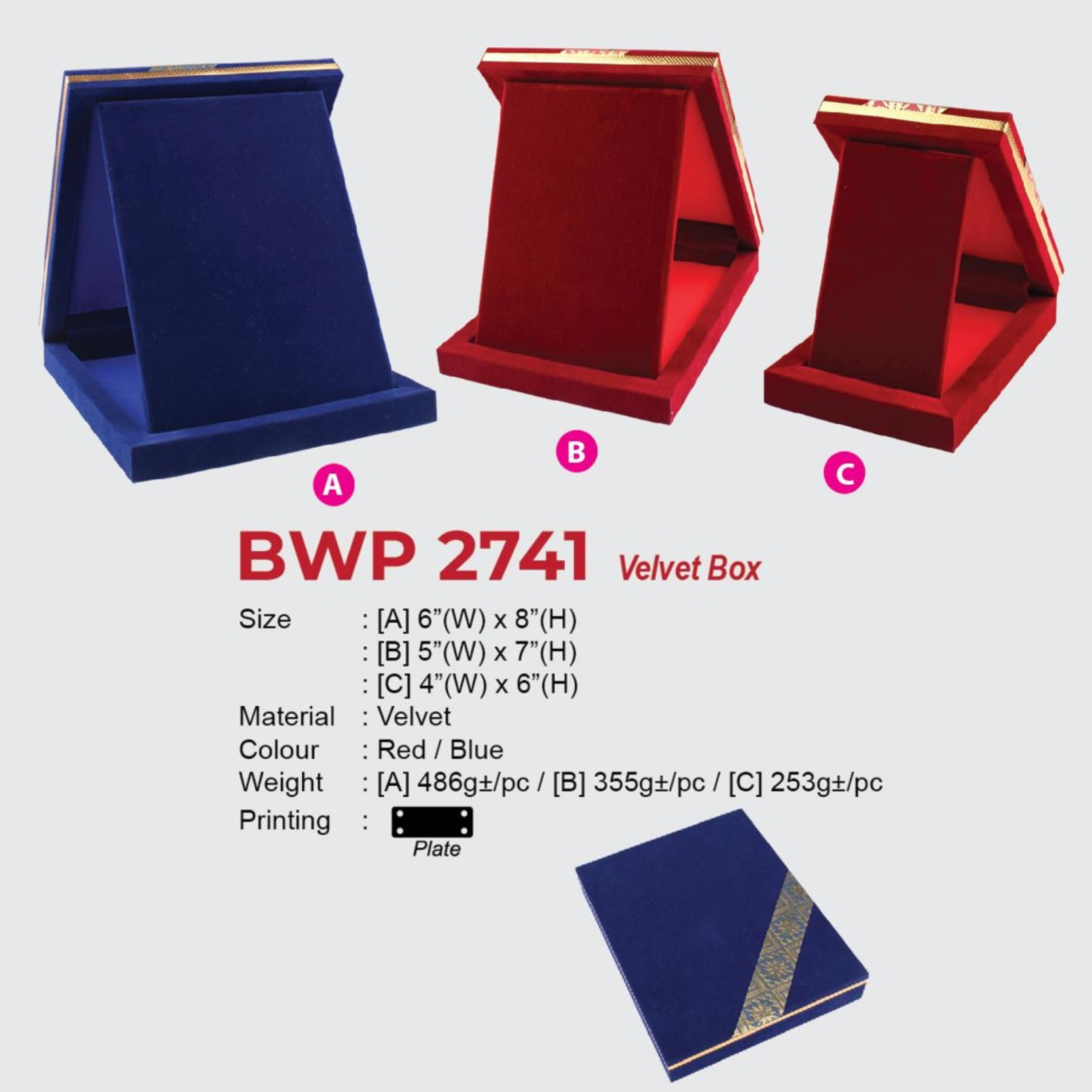 BWP 2741 Velvet Box