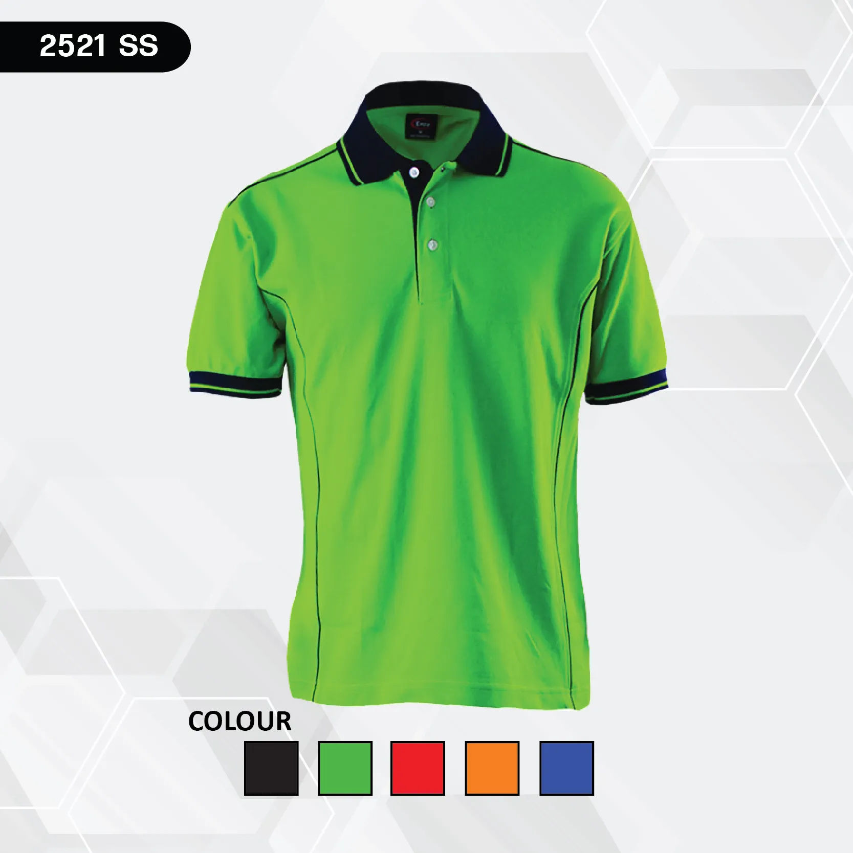 ENZO CODE 2521 POLO WITH PIPING DESIGN (SHORT)