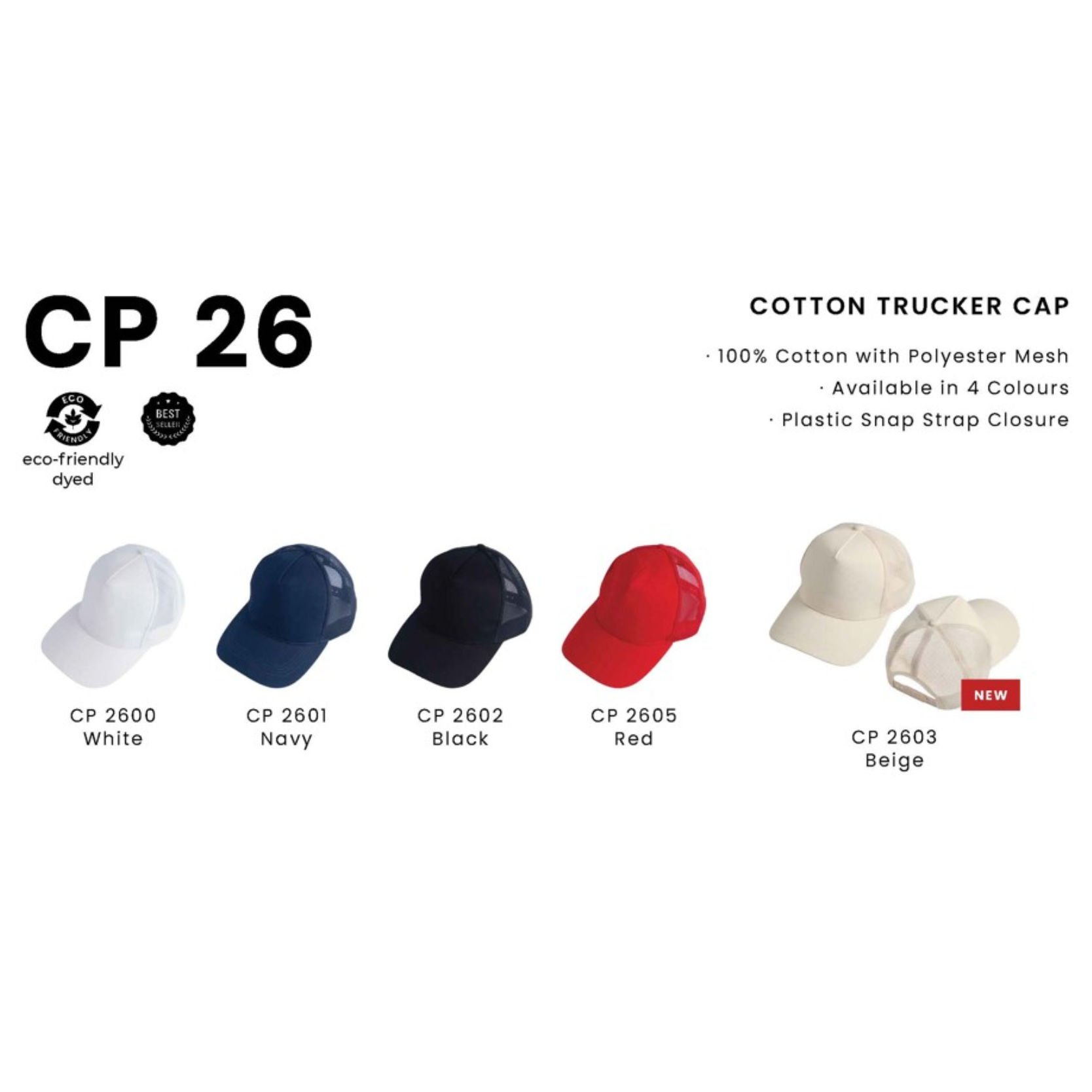 CP 26 COTTON TRUCKER CAP