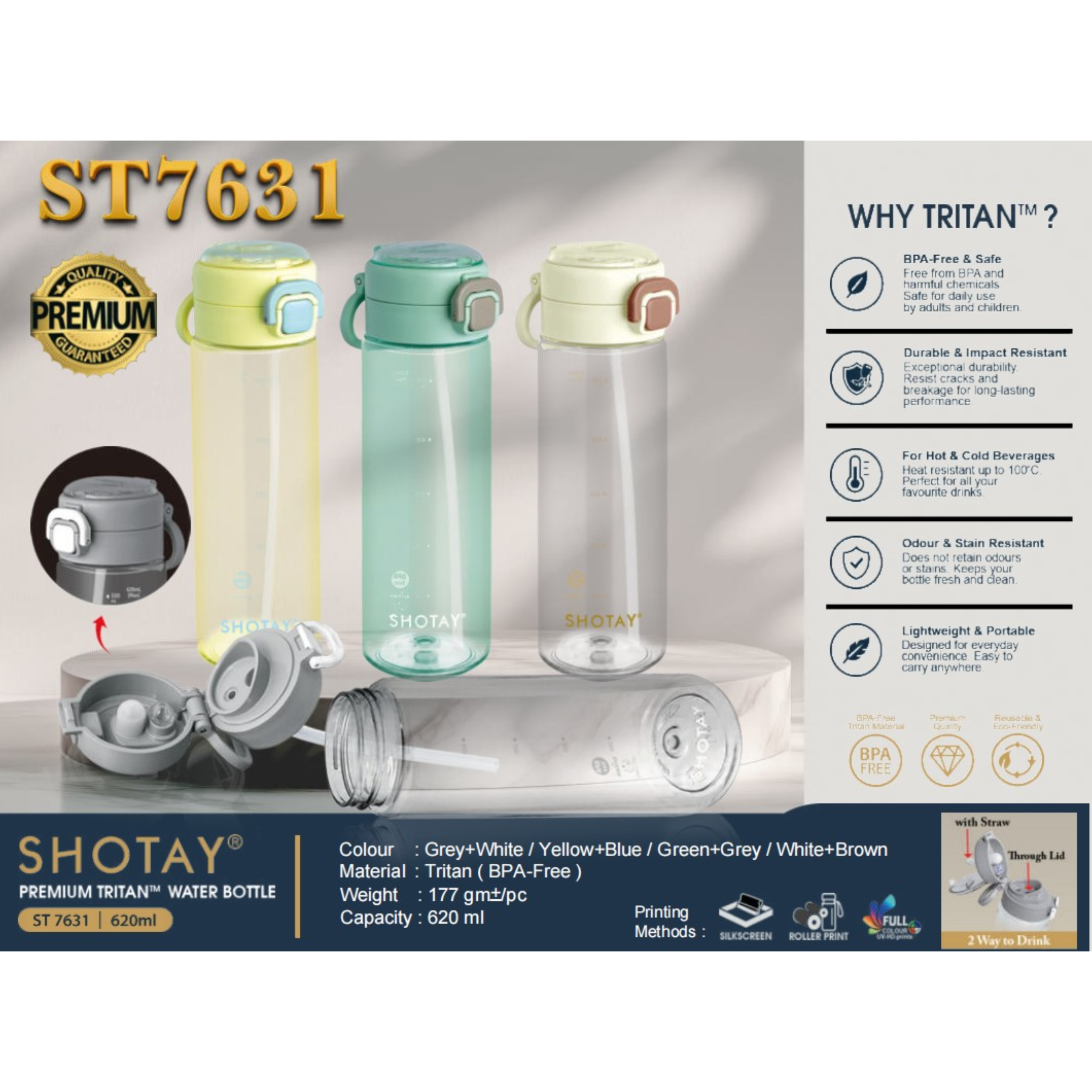 ST 7631-T Premium Tritan Water Bottle