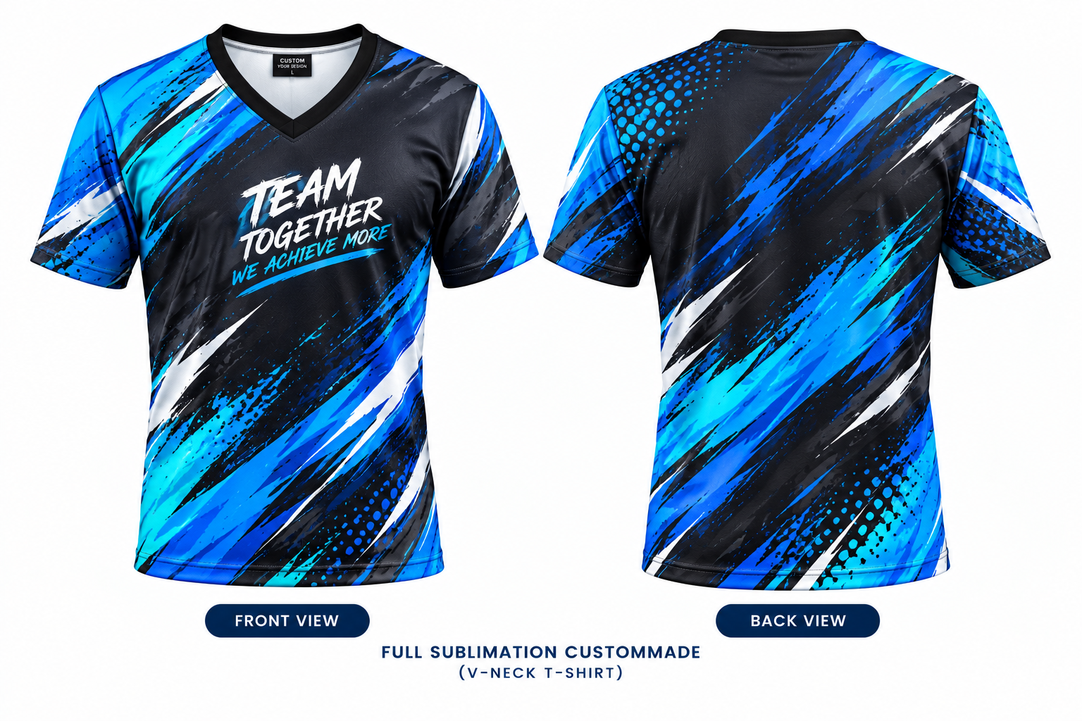 Full Sublimation Custommade (Vneck) T-Shirt