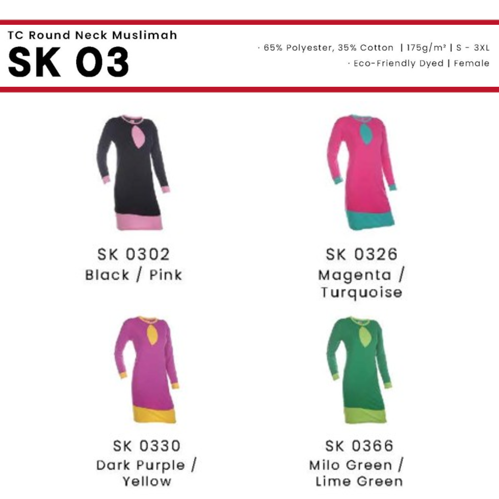 SK 03 TC Round Neck Muslimah
