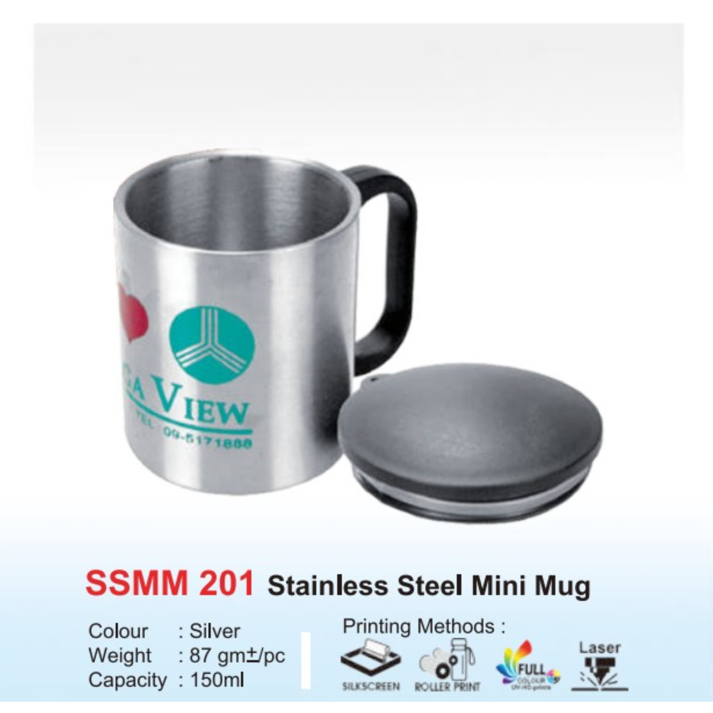 SSMM 201 Stainless Steel Mini Mug