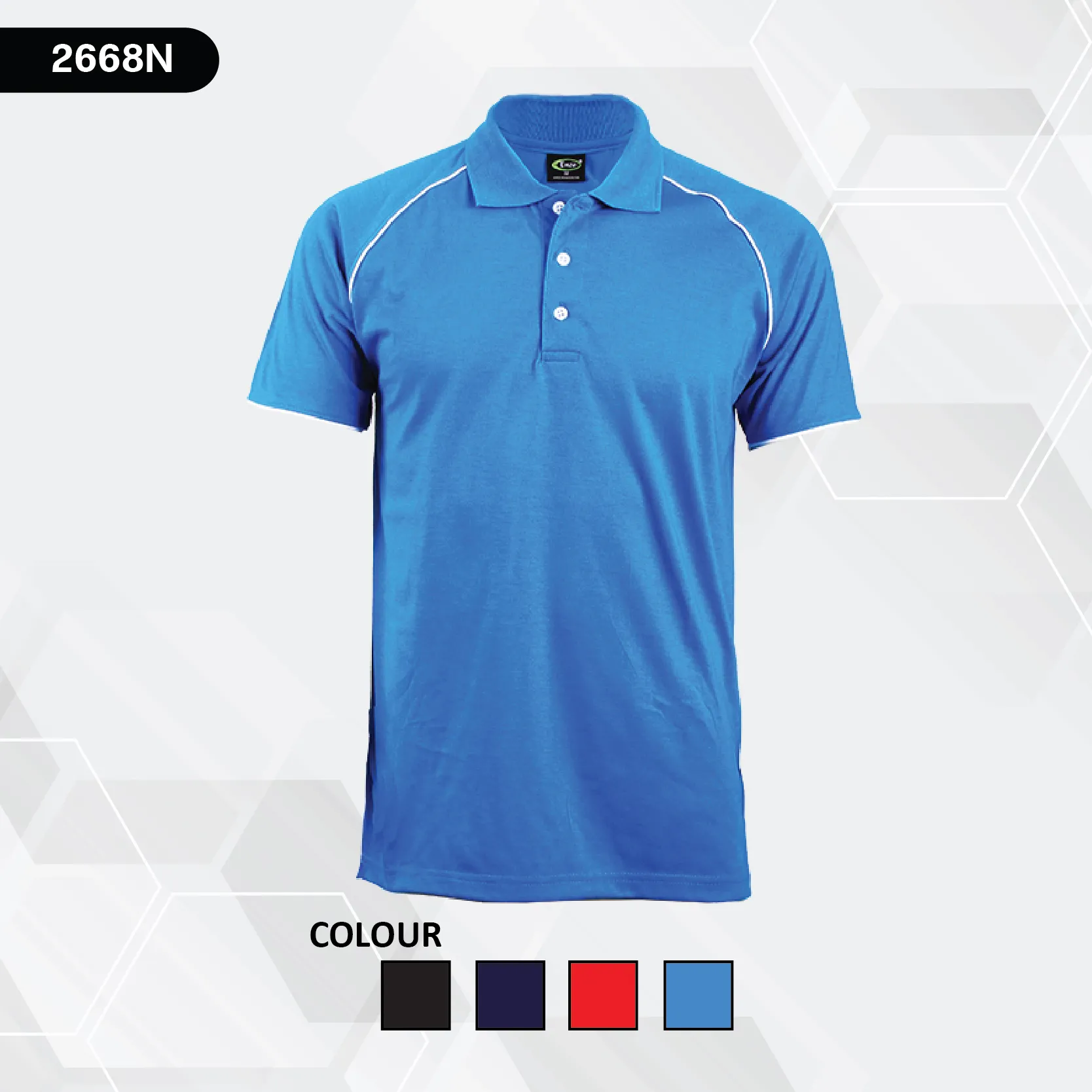 ENZO CODE 2668N RAGLAN POLO WITH PIPING