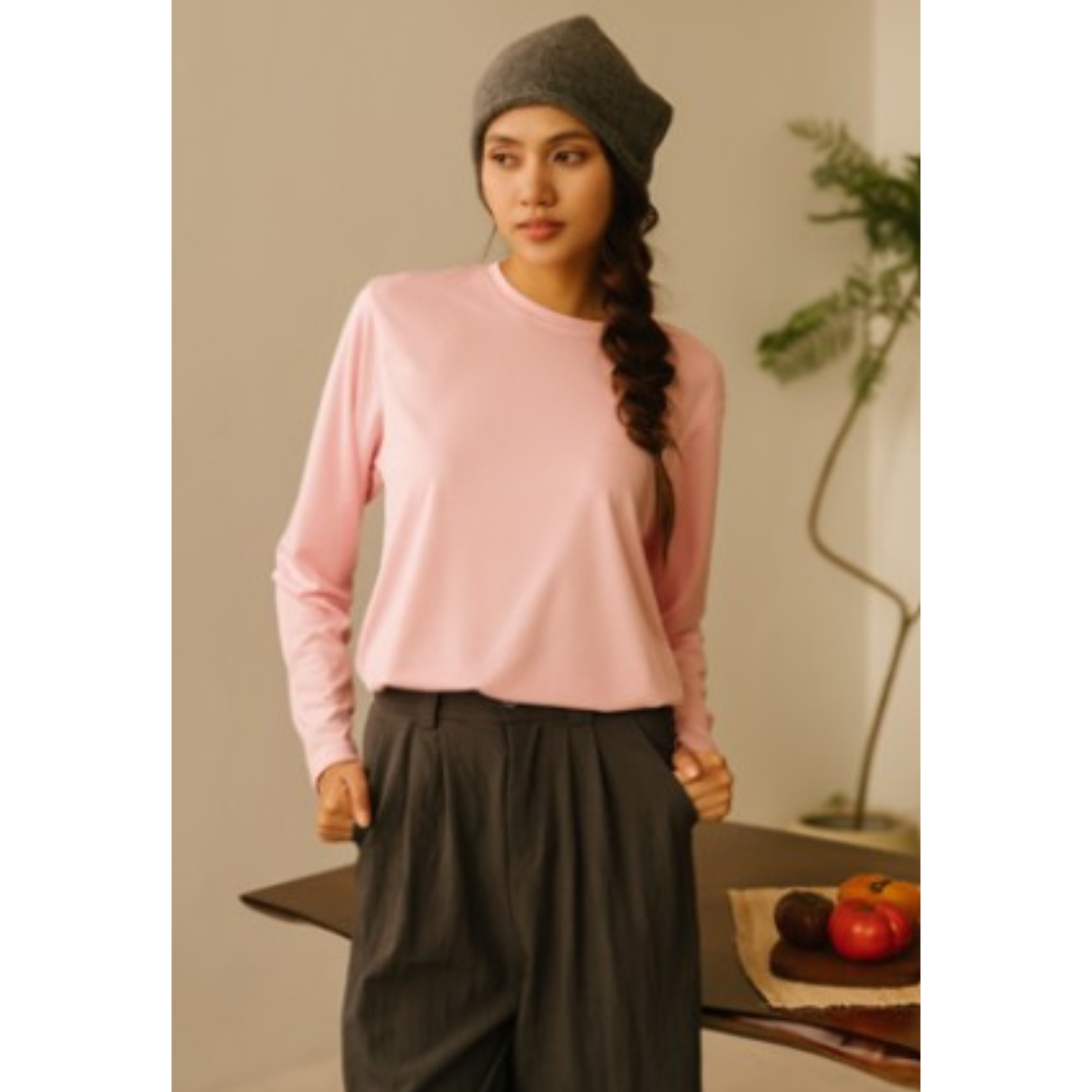 QDL 54 Basic Quick Dry Round Neck Long Sleeve
