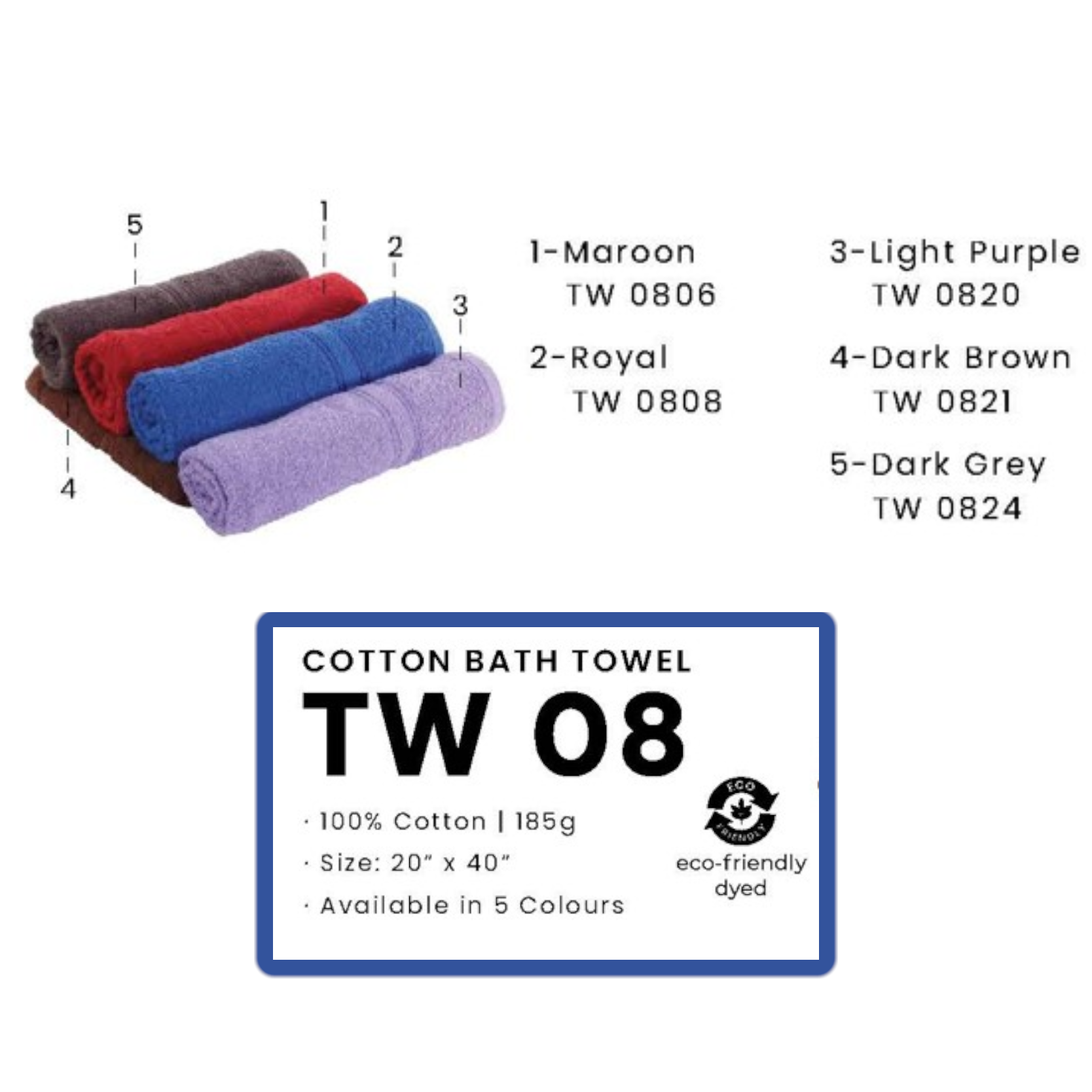 TW 08 COTTON BATH TOWEL