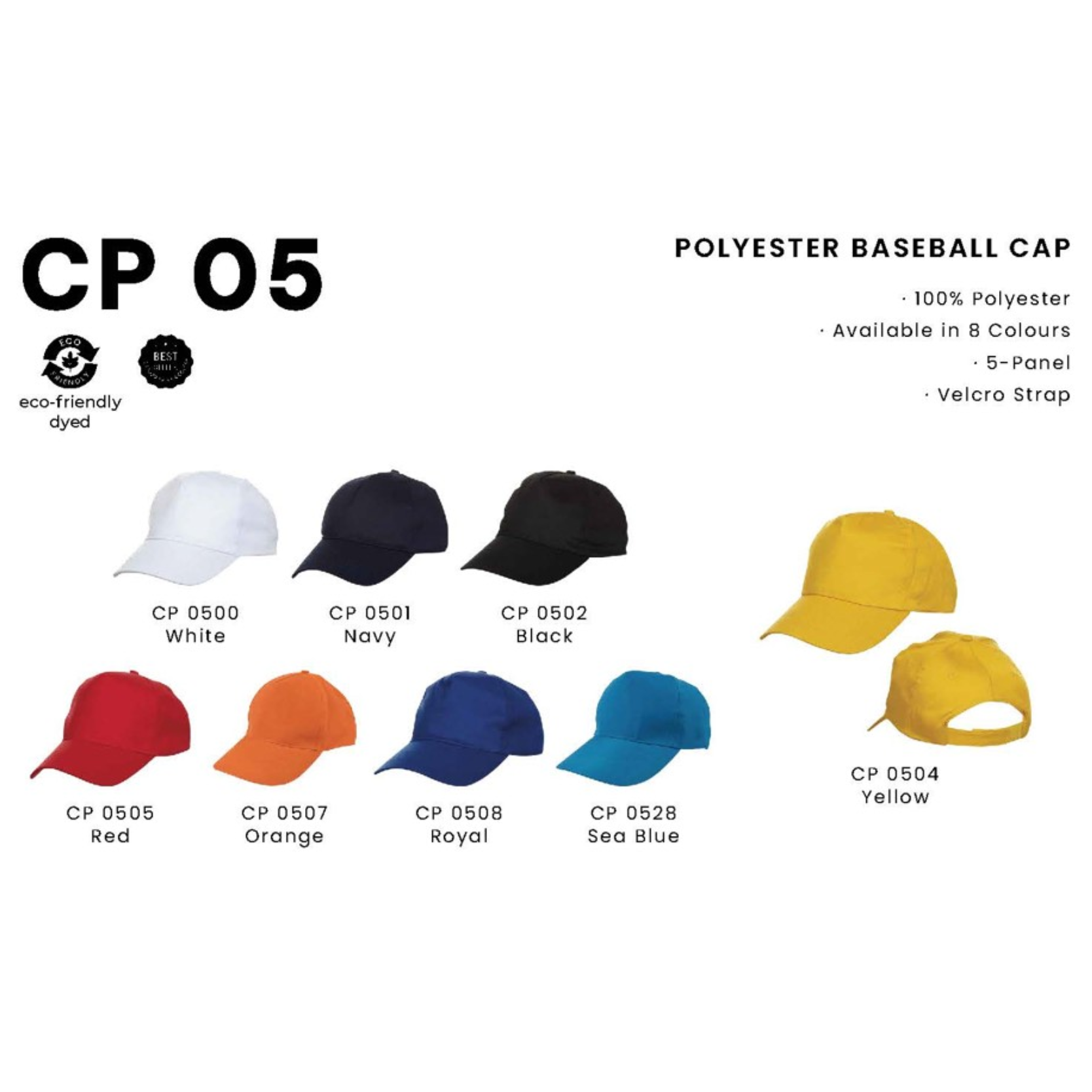 CP 05 POLYESTER BASEBALL CAP