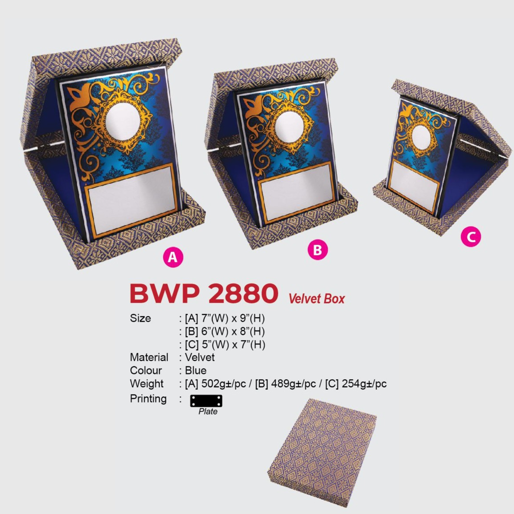 BWP 2880 Velvet Box