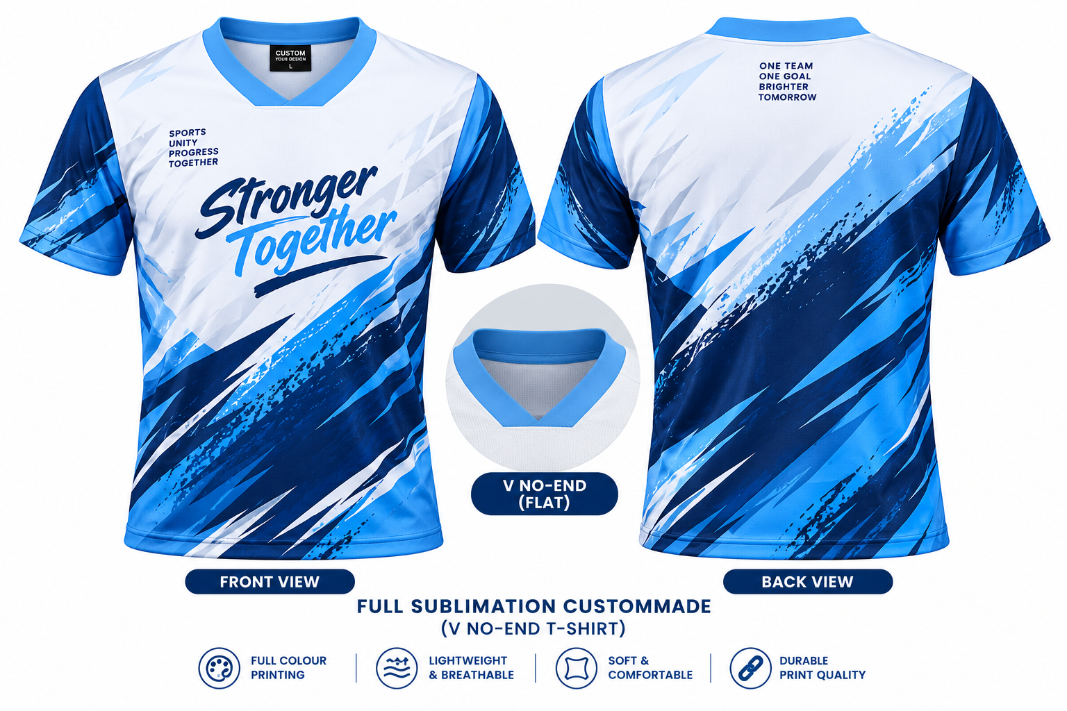 Full Sublimation Custommade (V No-End) T-Shirt