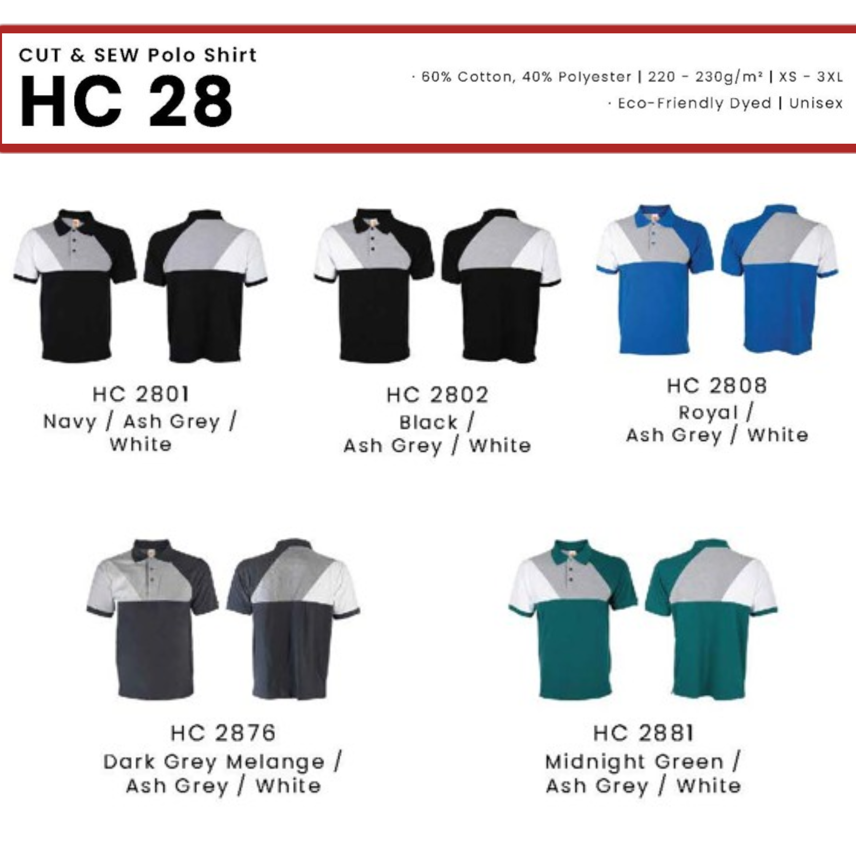 HC 28 CUT & SEW Polo Shirt