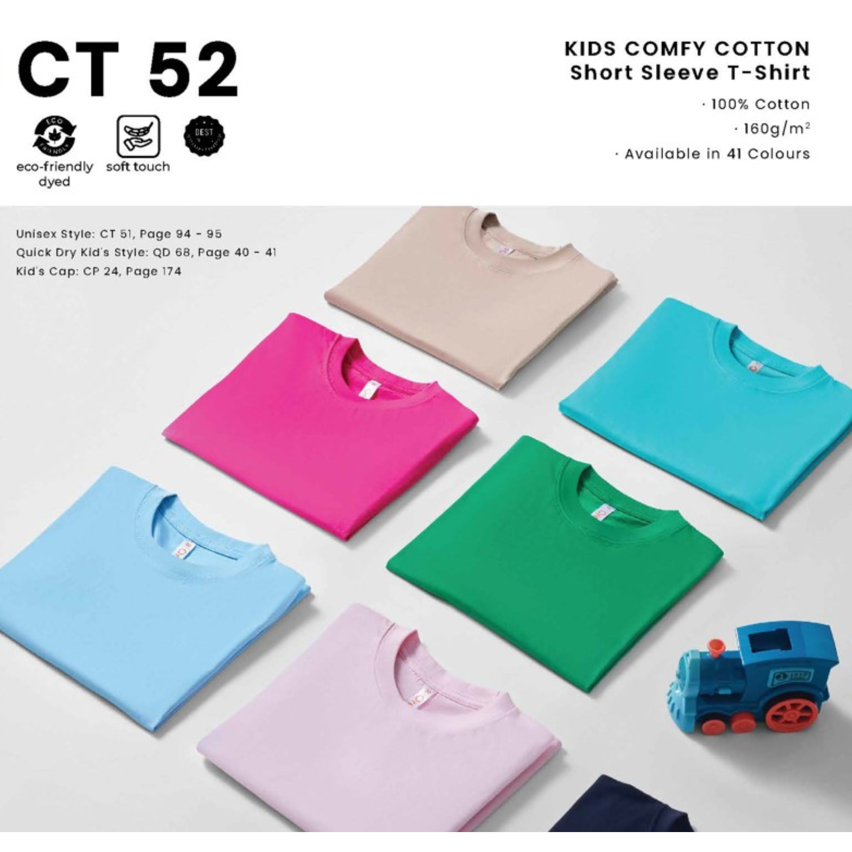 CT 52 KIDS COMFY COTTON Short Sleeve T-Shirt