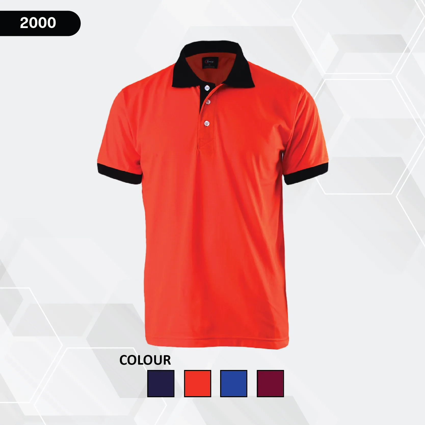 ENZO CODE 2000 POLO WITH CONTRA COLOR COLLAR & CUFF
