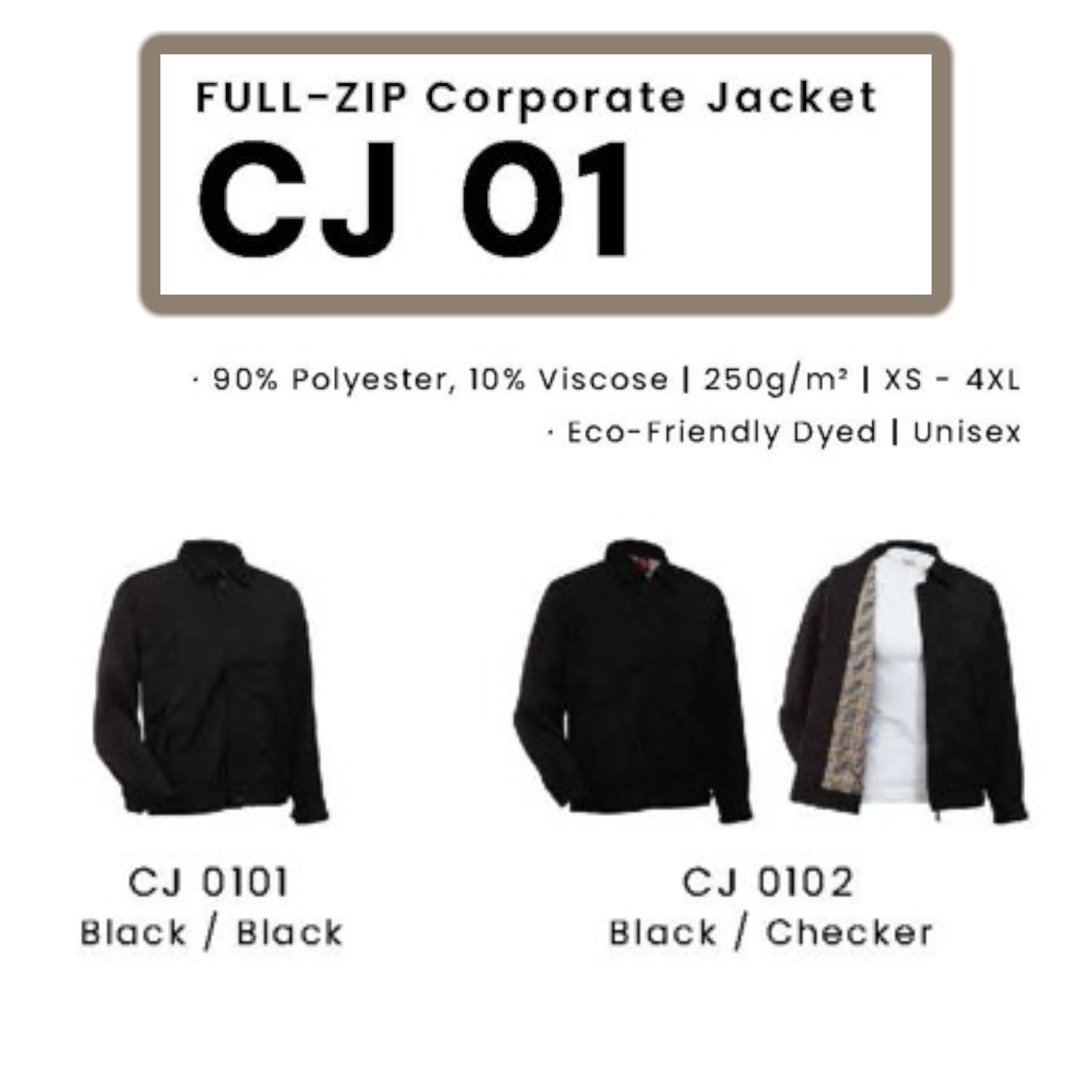 CJ 01 FULL-ZIP Corporate Jacket