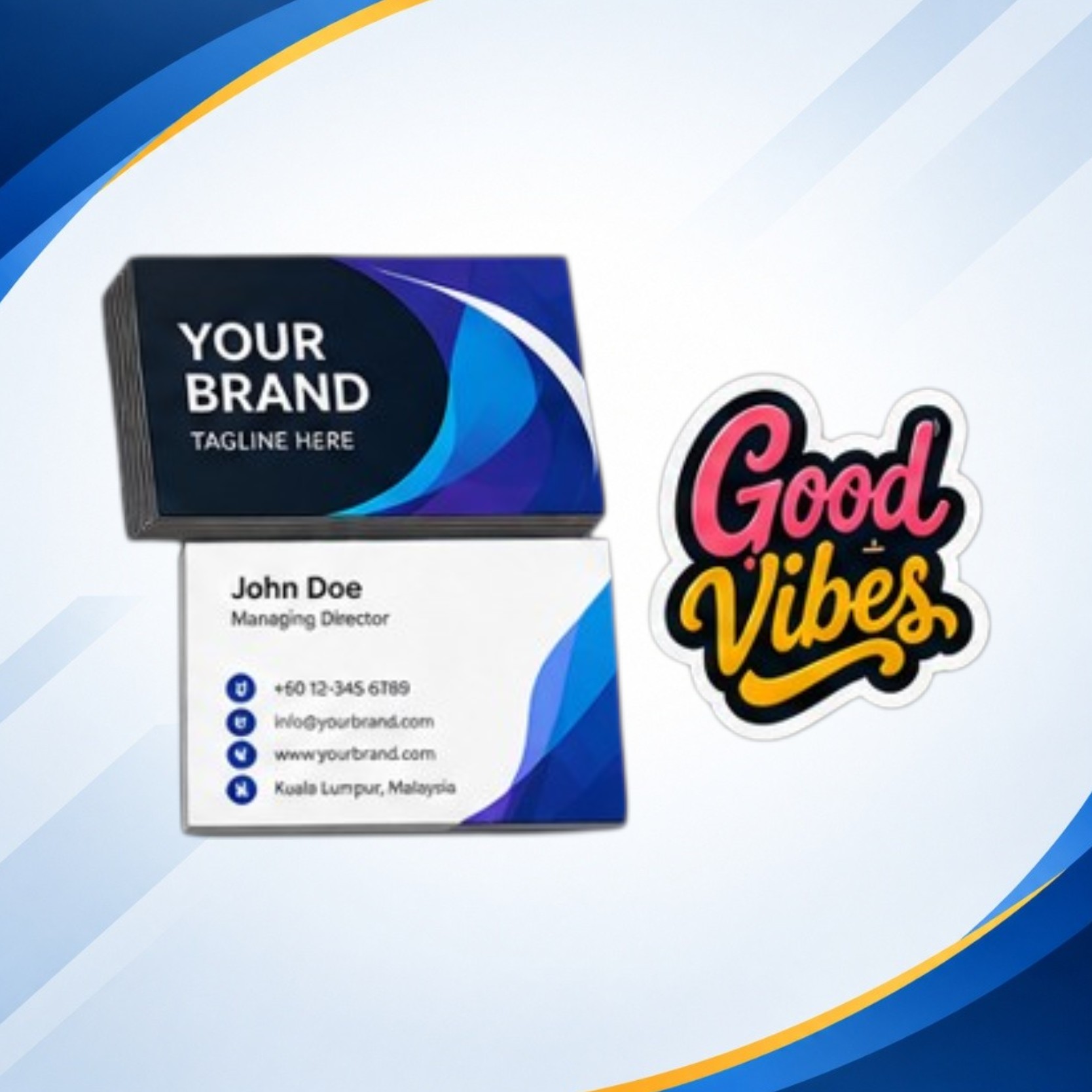 Full Colour Business Card and Stickers
